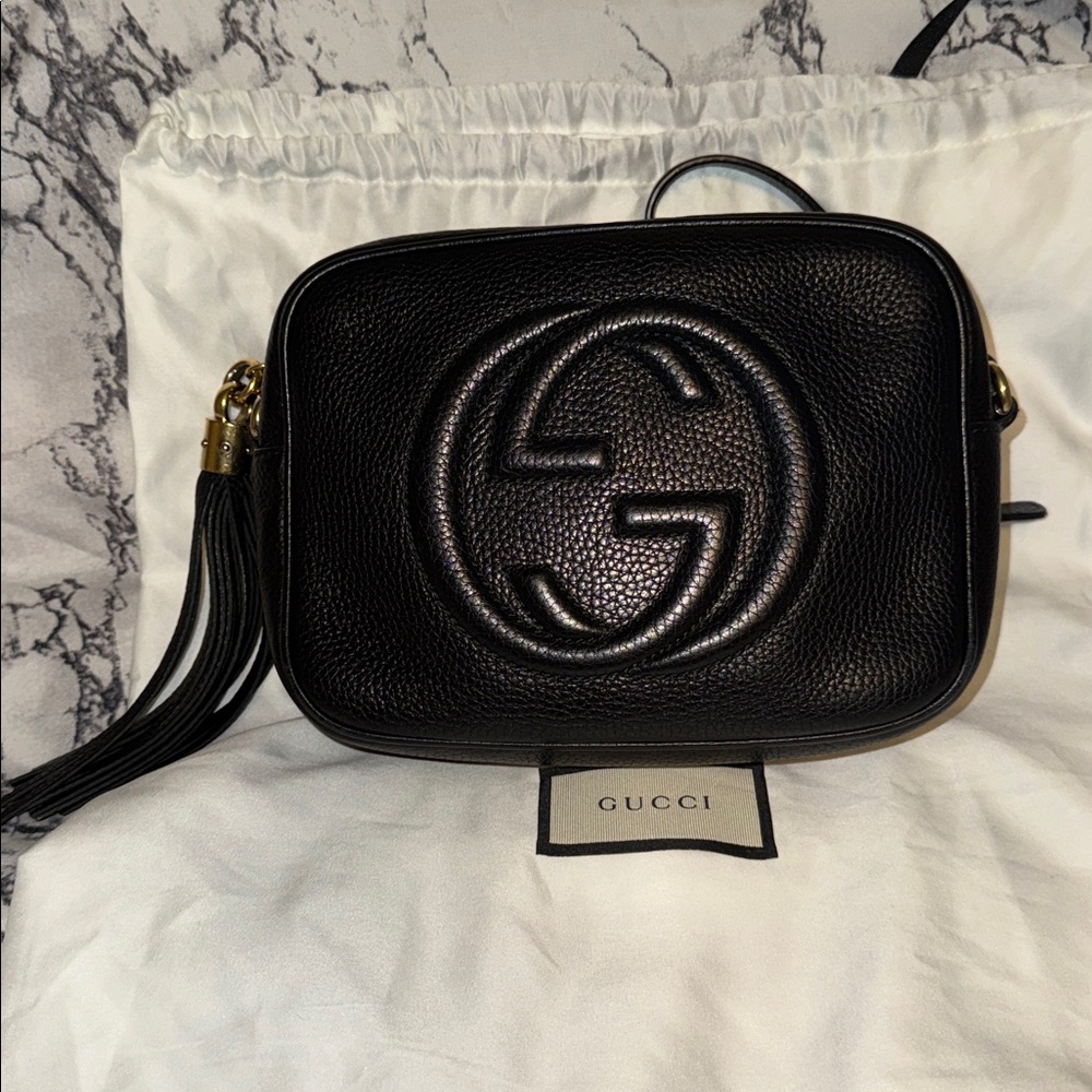 Gucci Black Leather Crossbody Bag